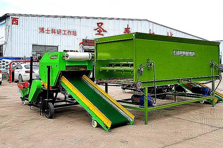 自动断膜打捆包膜机