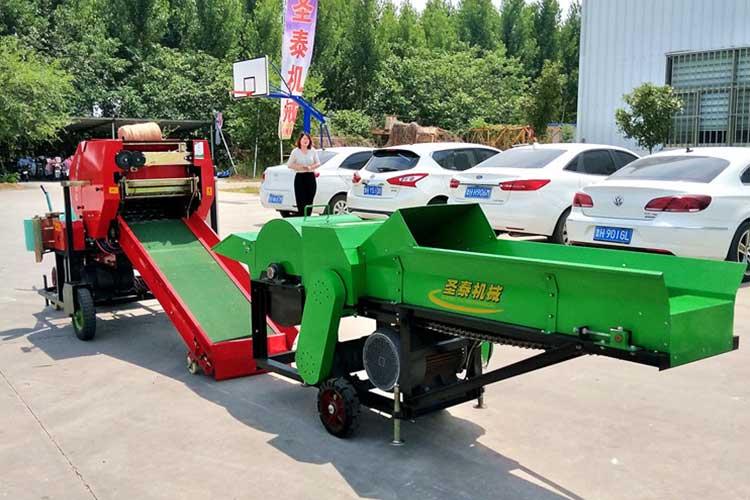 小麦秸秆打捆包膜机